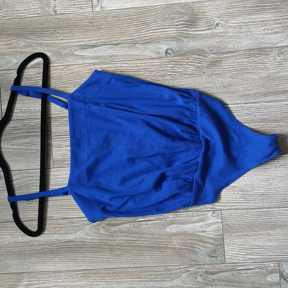 Free People Marissa Blue Bodysuit Small
